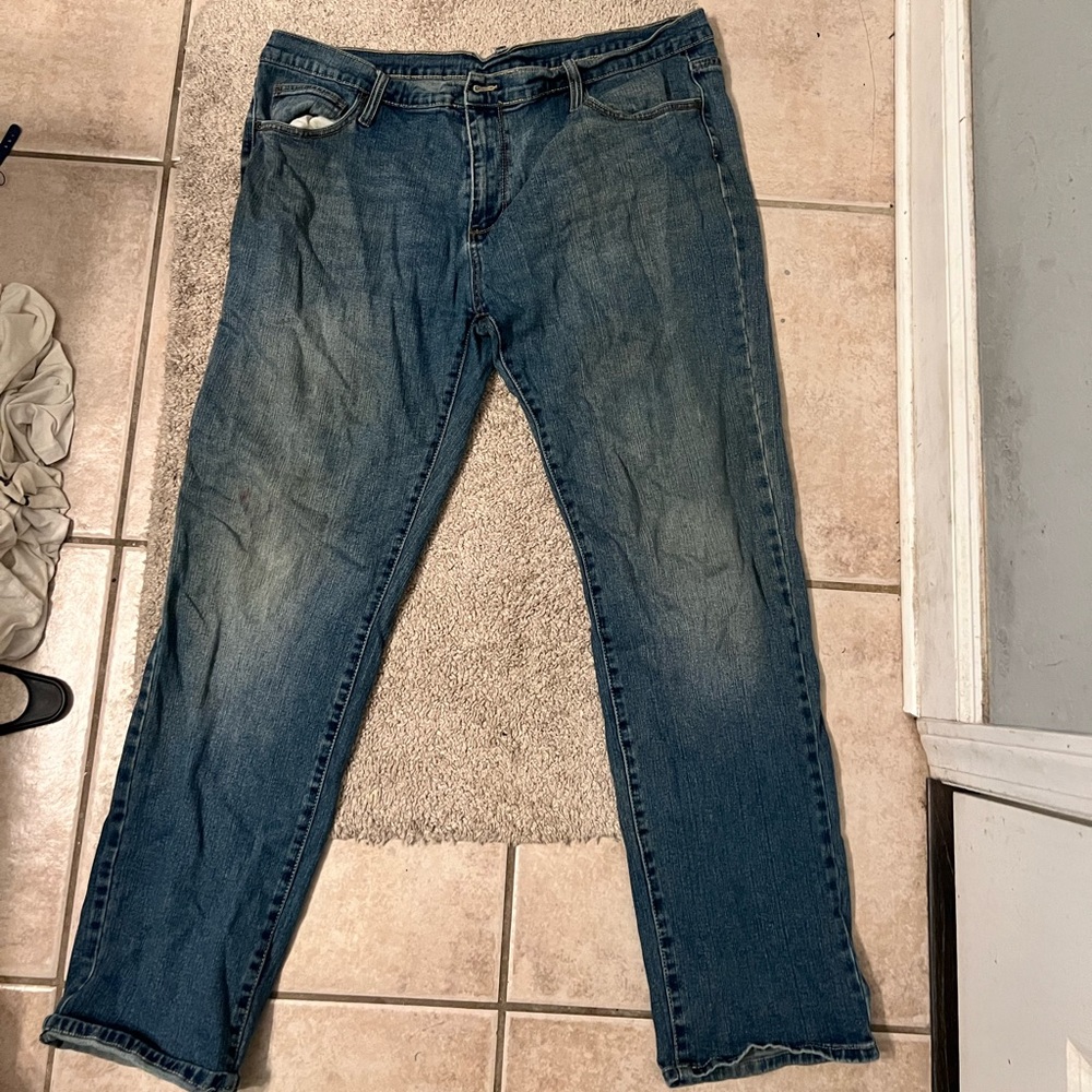 Faded glory 38x30 blue jeans 98% cotton